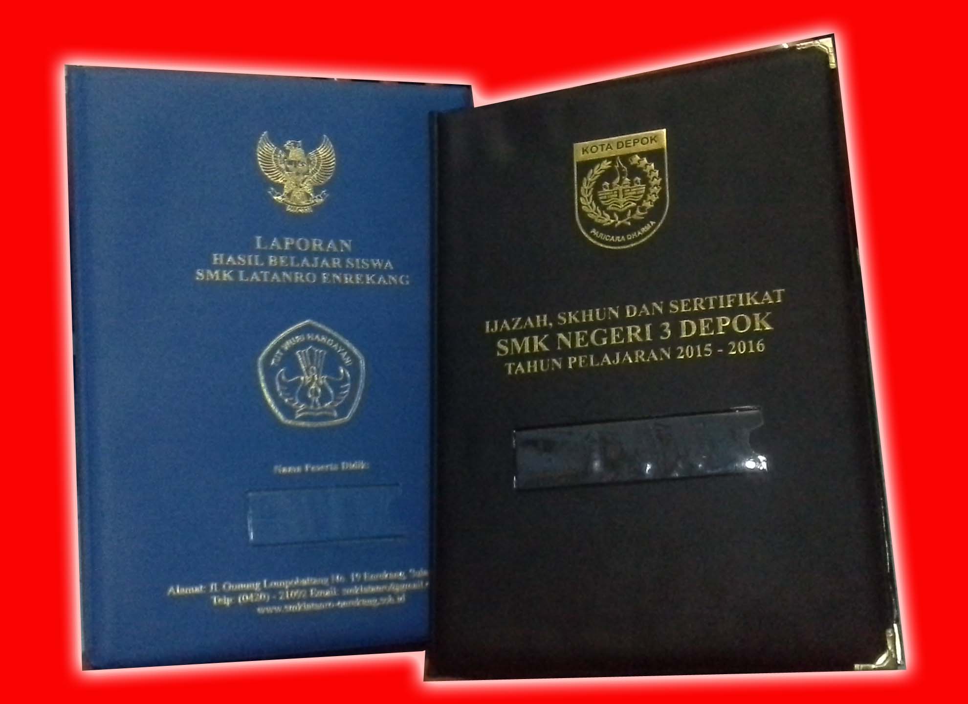 sampul laporan ijazah sertifikat rumahcetak29  rumahcetak29  Ps. Minggu  Jakarta